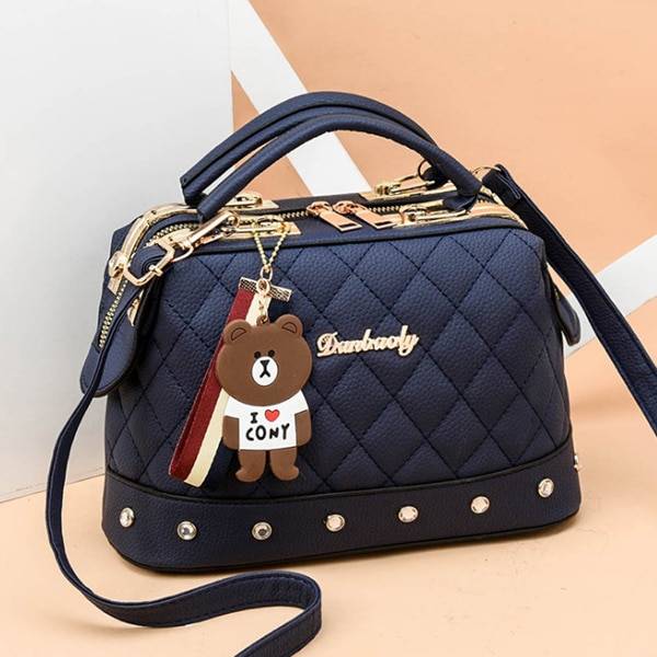 Women’s Quilted Handbag with Kawaii Design - Cute & Stylish - Blue - Women’s Clothing & Accessories - Handbags - 15