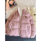 Kawaii Double Sided Love Bear Winter Puffer Jacket - Jackets & Coats - 1