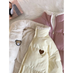 Kawaii Double Sided Love Bear Winter Puffer Jacket - Jackets & Coats - 2