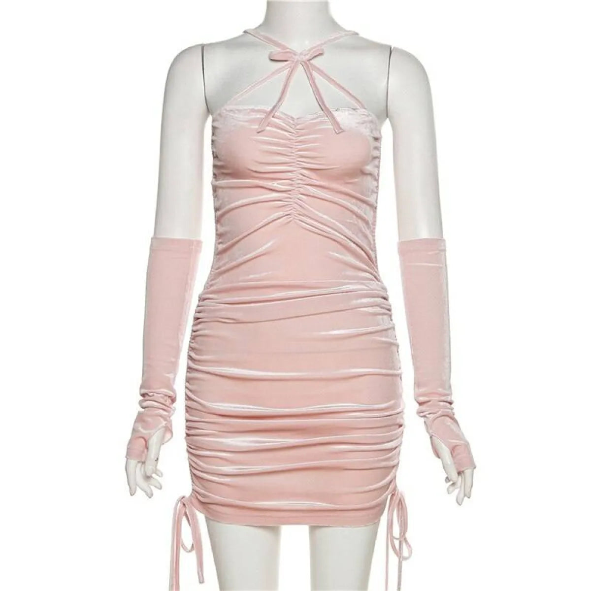 Kawaii Drawstring Mini Dress - All Dresses - 10