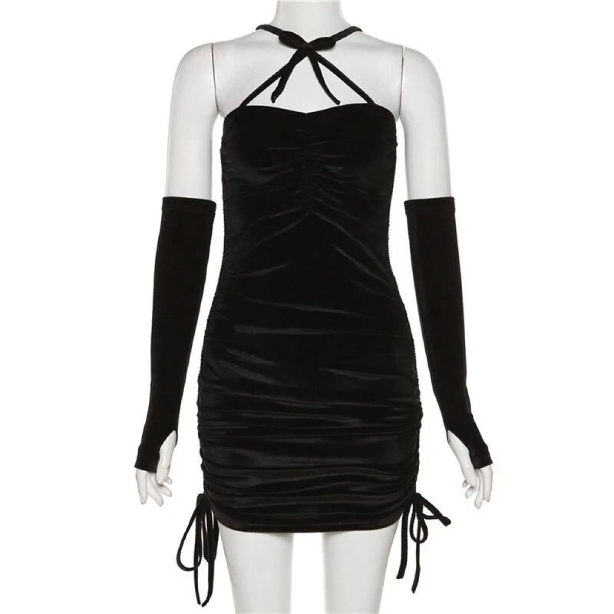 Kawaii Drawstring Mini Dress - All Dresses - 7