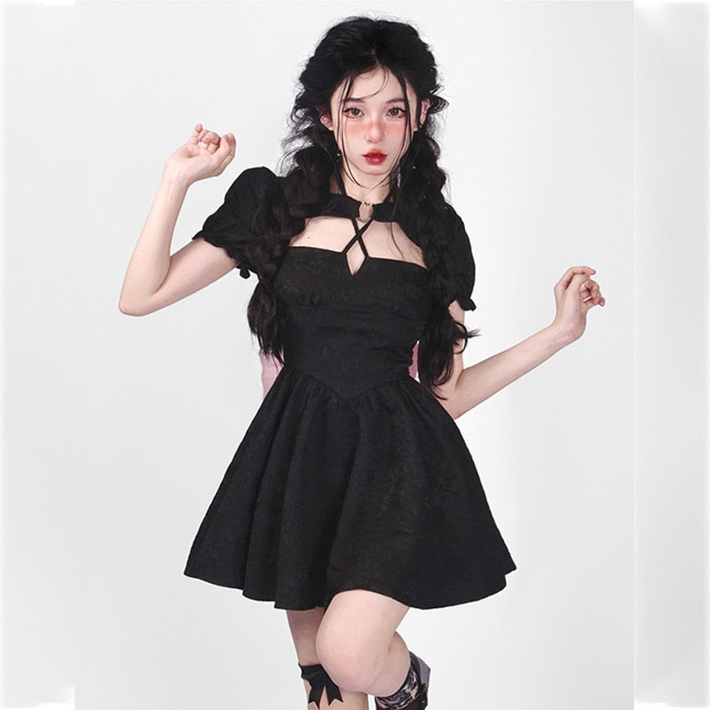 Kawaii Gothic Bow Dress - All Dresses - Clothing - 6 - 2024