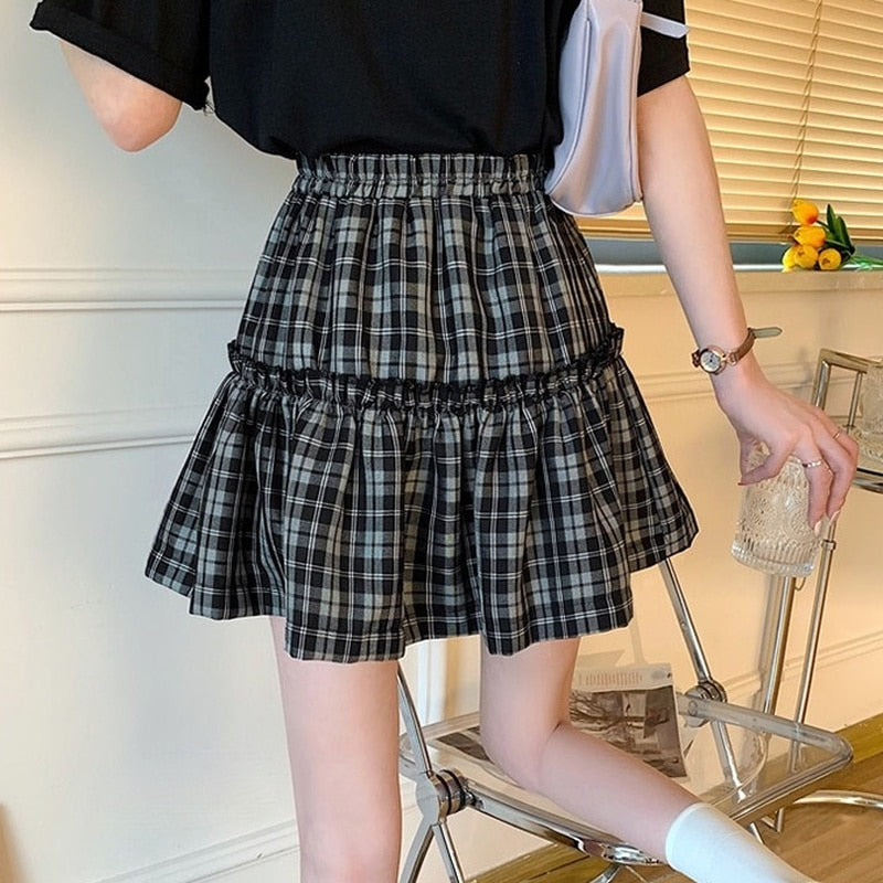 Kawaii Gothic Lolita Plaid Skirt - Bottoms - Skirts - 2 - 2024