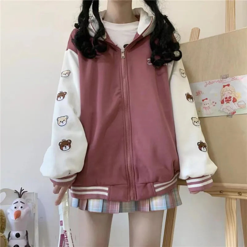 Kawaii Harajuku Bear Jacket Sweater - Sweaters - Coats & Jackets - 4 - 2024