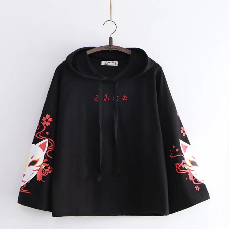 Kawaii Harajuku Hooded Fox Hoodie - Women’s Clothing & Accessories - Shirts & Tops - 12 - 2024