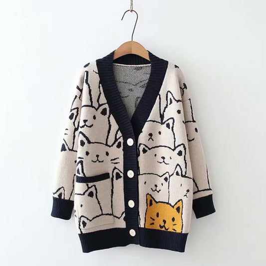 Kawaii Harajuku Neko Cat Style Cardigan - Women’s Clothing & Accessories - Shirts & Tops - 1 - 2024