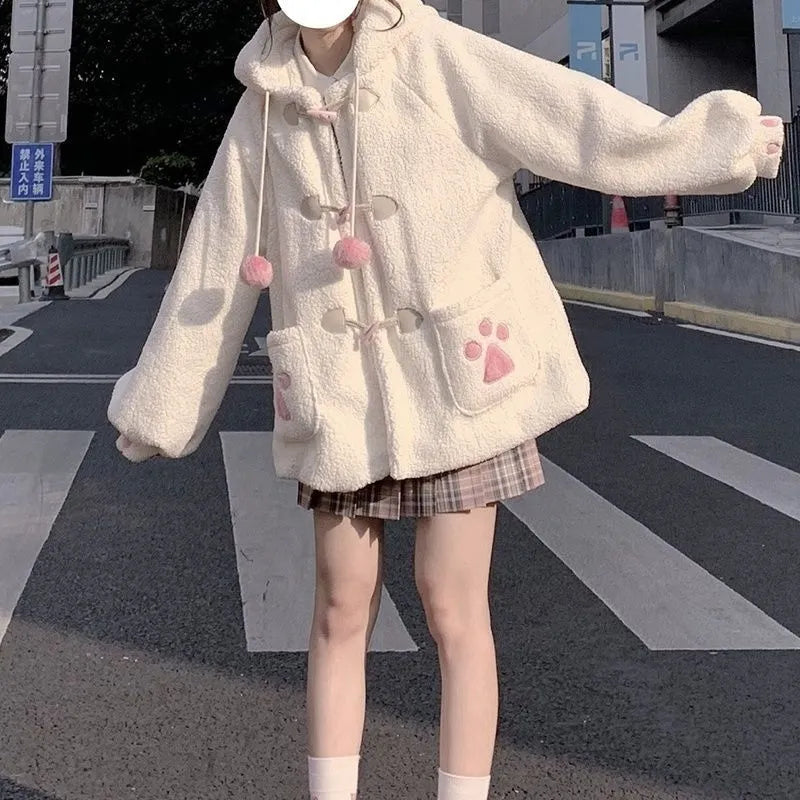 Kawaii Harajuku Style Cat Paw Winter Coat - Women’s Clothing & Accessories - Coats & Jackets - 10 - 2024