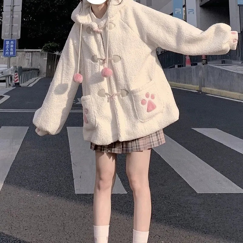 Kawaii Harajuku Style Cat Paw Winter Coat - Women’s Clothing & Accessories - Coats & Jackets - 14 - 2024