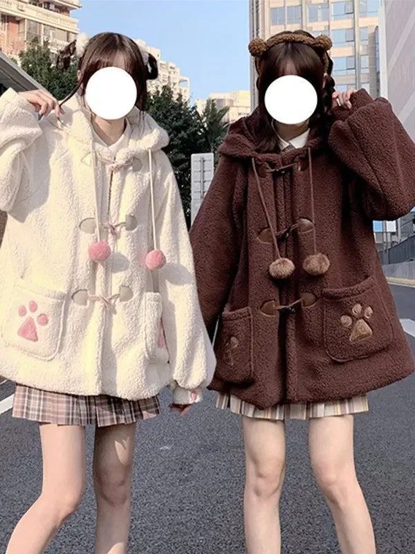 Kawaii Harajuku Style Cat Paw Winter Coat - Women’s Clothing & Accessories - Coats & Jackets - 9 - 2024