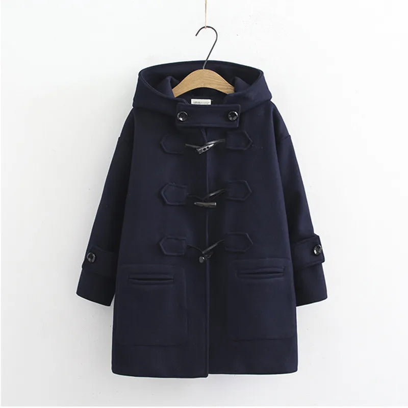 Kawaii Harajuku Winter Style Hooded Coat - Navy / S / CHINA - Women’s Clothing & Accessories - Coats & Jackets - 3