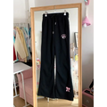 Flare Sweatpants – Kawaii High Waist Embroidered Trousers - Bottoms - Women’s Pants - 5