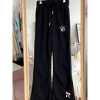 Kawaii High Waist Flare Pants – Bow Embroidery Slim Fit Trousers - Bottoms - Women’s Pants - 5