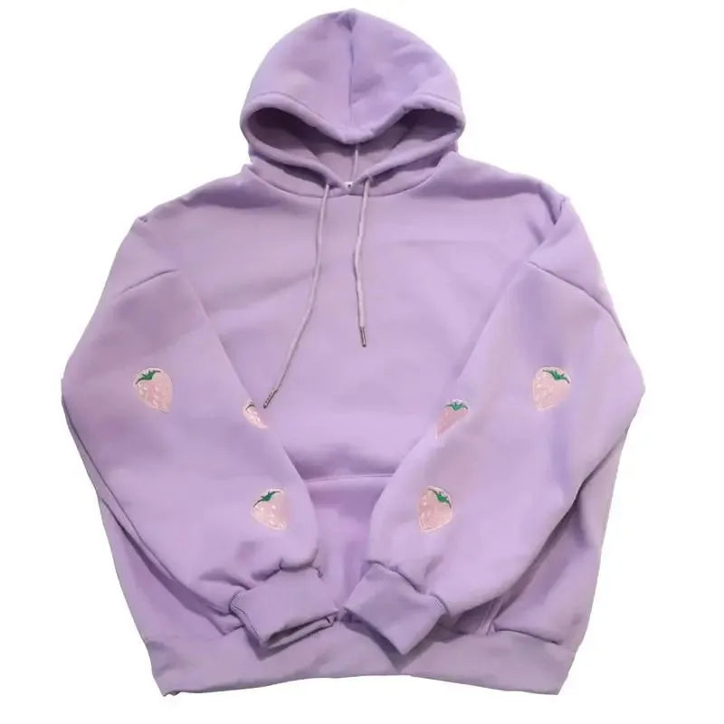 Kawaii Korean Style Strawberry Hoodie - Women’s Clothing & Accessories - Shirts & Tops - 5 - 2024