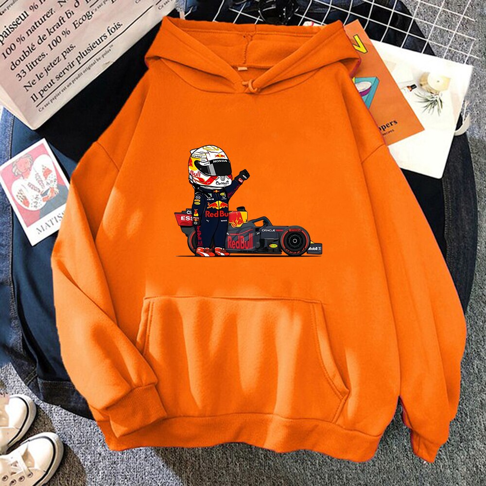 Kawaii Mini F1 Hoodie - Orange / L - Women’s Clothing & Accessories - Shirts & Tops - 12 - 2024