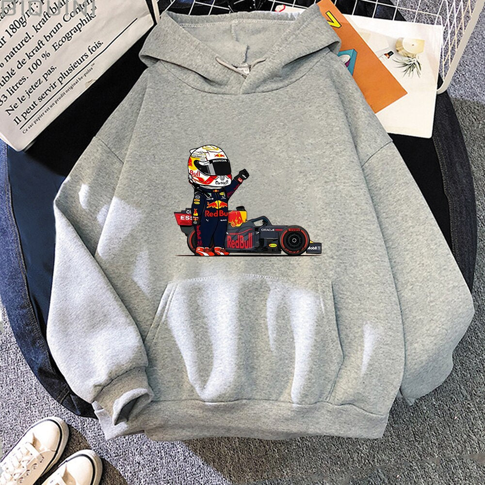 Kawaii Mini F1 Hoodie - Gray / L - Women’s Clothing & Accessories - Shirts & Tops - 13 - 2024