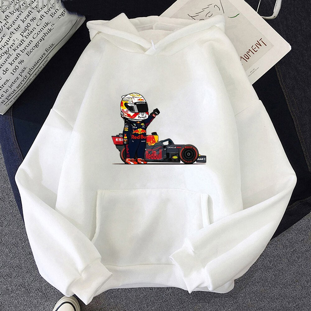 Kawaii Mini F1 Hoodie - White / L - Women’s Clothing & Accessories - Shirts & Tops - 14 - 2024