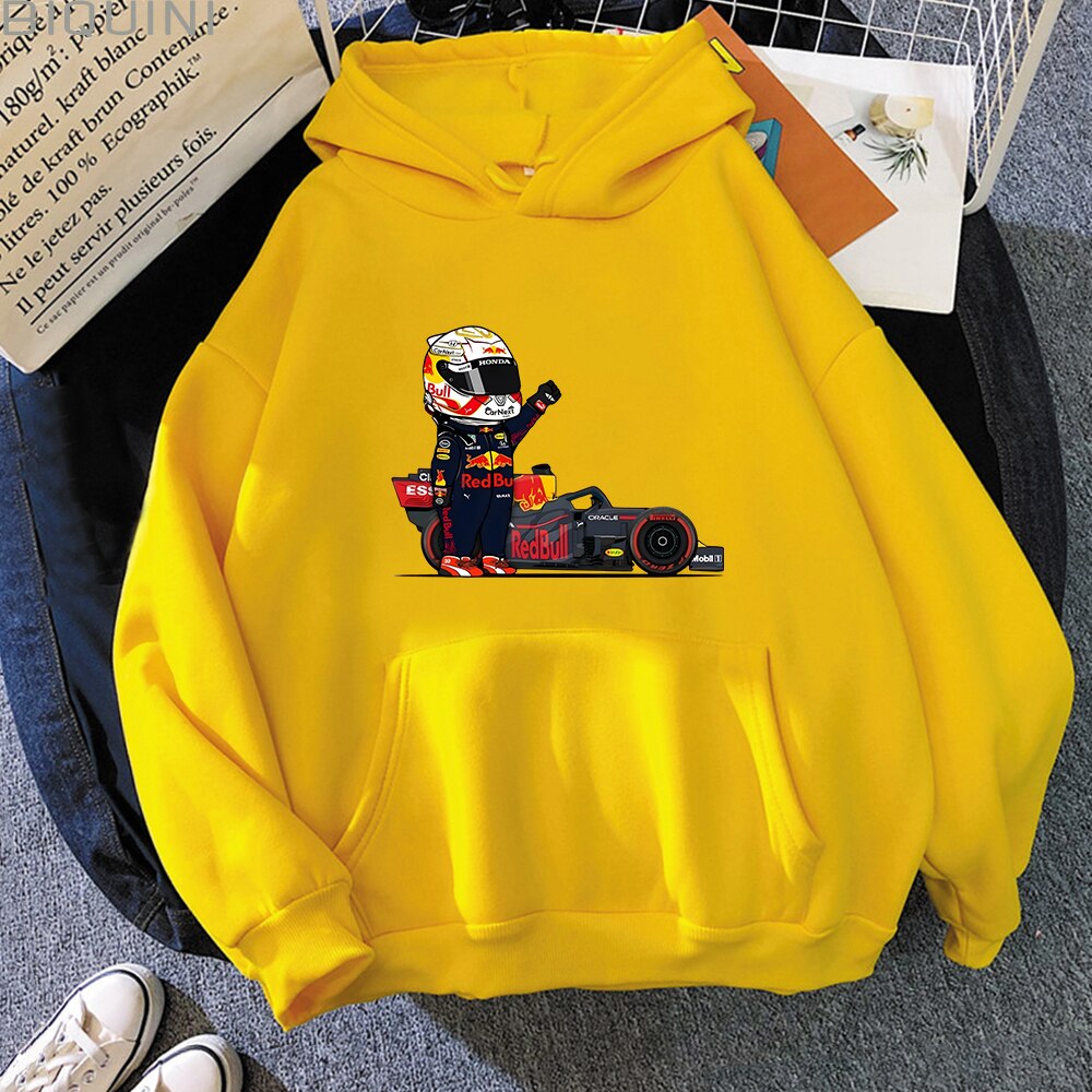 Kawaii Mini F1 Hoodie - Yellow / L - Women’s Clothing & Accessories - Shirts & Tops - 18 - 2024