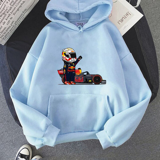 Kawaii Mini F1 Hoodie - Light Blue / L - Women’s Clothing & Accessories - Shirts & Tops - 7 - 2024