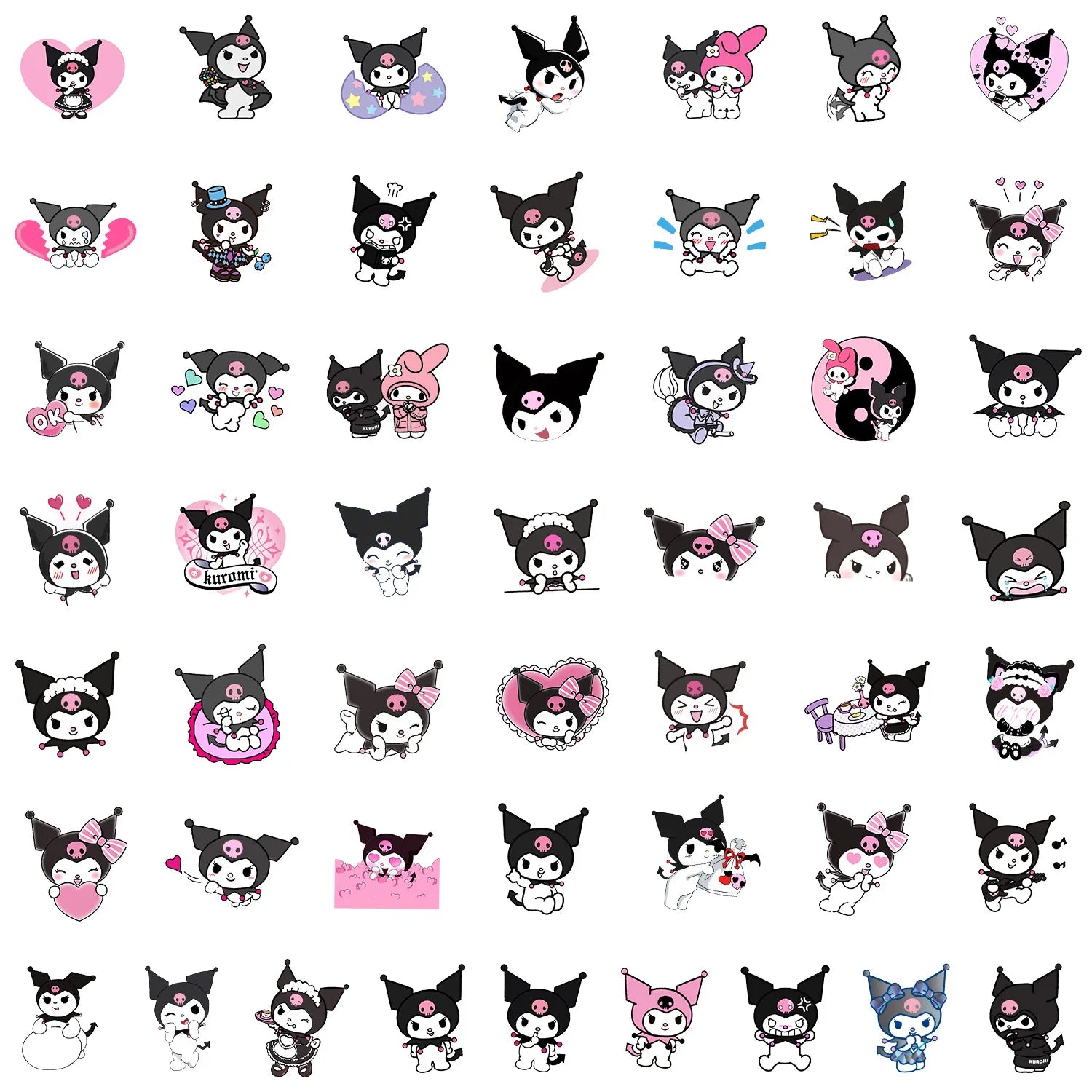 Kawaii Kuromi Stickers: Waterproof Decals - All Products - Decorative Stickers - 5 - 2024