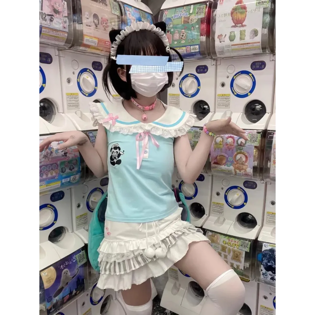 Kawaii Lace Patchwork T-Shirt - T-Shirts - 4