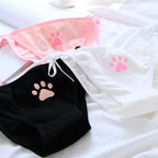 Cat Paw Tie-Side Cotton Panties – Kawaii Lolita Lingerie - Women’s Clothing & Accessories - Panties - 2