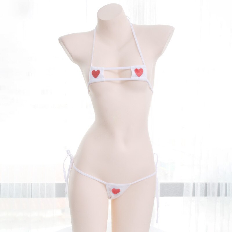 Kawaii Mini Lingerie Sets - Mini white Red Heart / One Size - Women’s Clothing & Accessories - Clothing - 13 - 2024