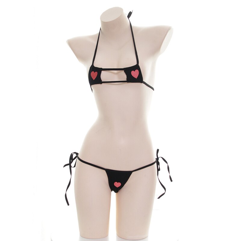 Kawaii Mini Lingerie Sets - Mini black Red Heart / One Size - Women’s Clothing & Accessories - Clothing - 14 - 2024