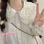 Kawaii Lolita Ruffle Knit Sweater Vest - Japanese Bow Cardigan - Sweaters - 10