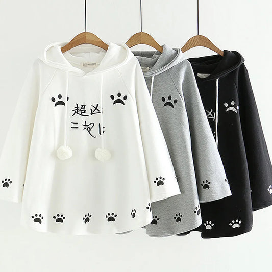 Kawaii Neko Cat Paws Harajuku Hoodie - Women’s Clothing & Accessories - Shirts & Tops - 1 - 2024