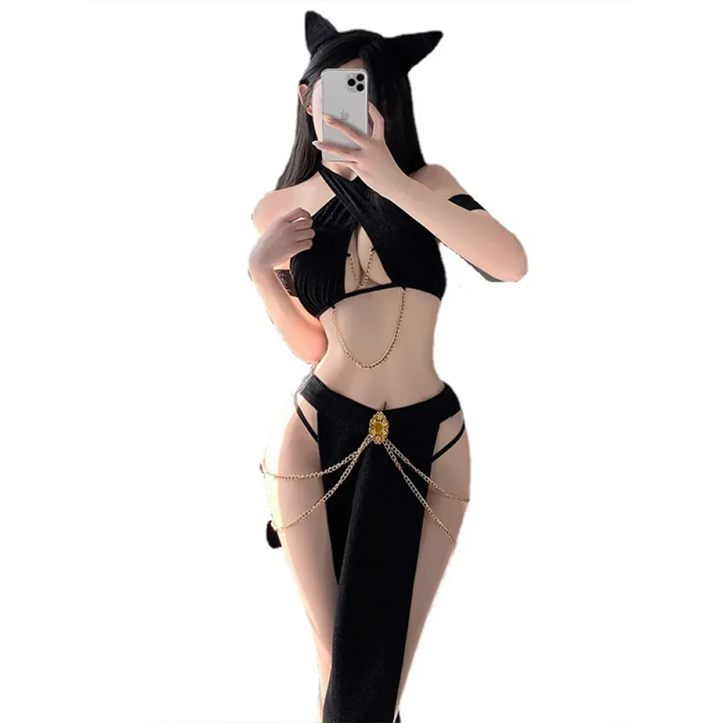 Kawaii Nun Cosplay Lingerie with Headscarf - Women’s Clothing & Accessories - 4