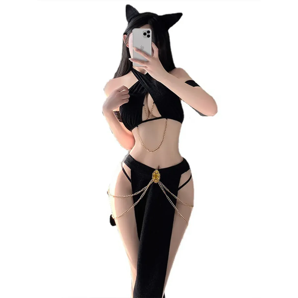 Kawaii Nun Cosplay Lingerie with Headscarf - Women’s Clothing & Accessories - 4