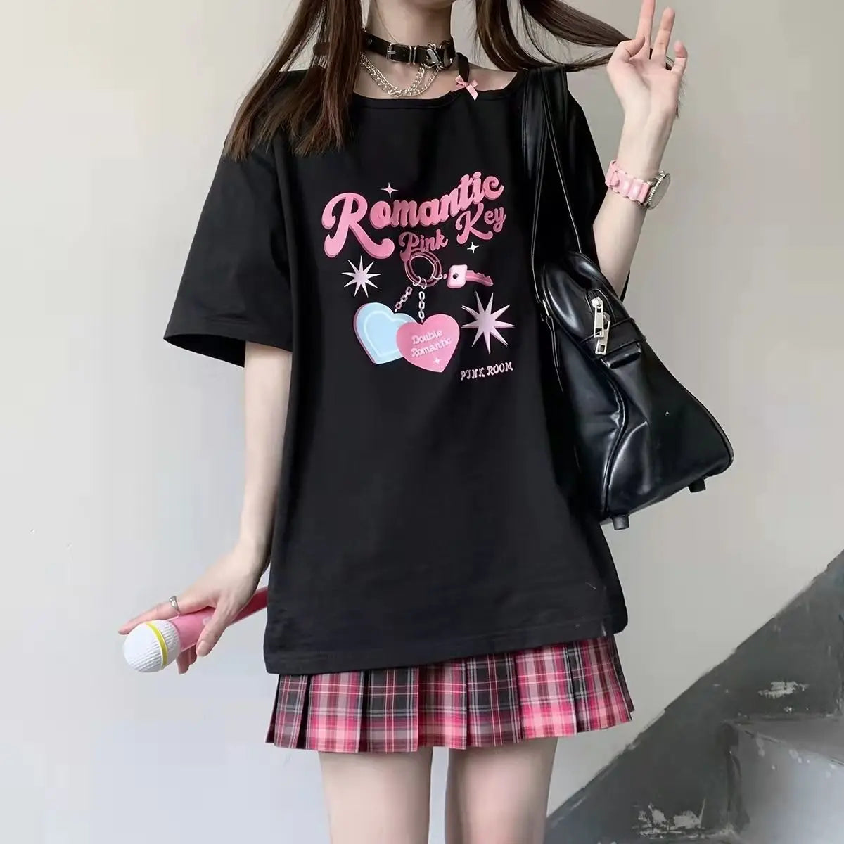 Kawaii Off-Shoulder Graphic Tee for Women - T-Shirts - Shirts & Tops - 11 - 2024