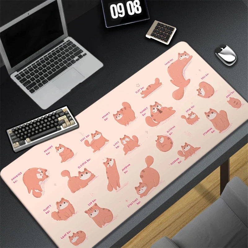 Kawaii Office Desk Mat - Adorned with Cute Cat Designs - All Products - Mouse Pads - 11 - 2024