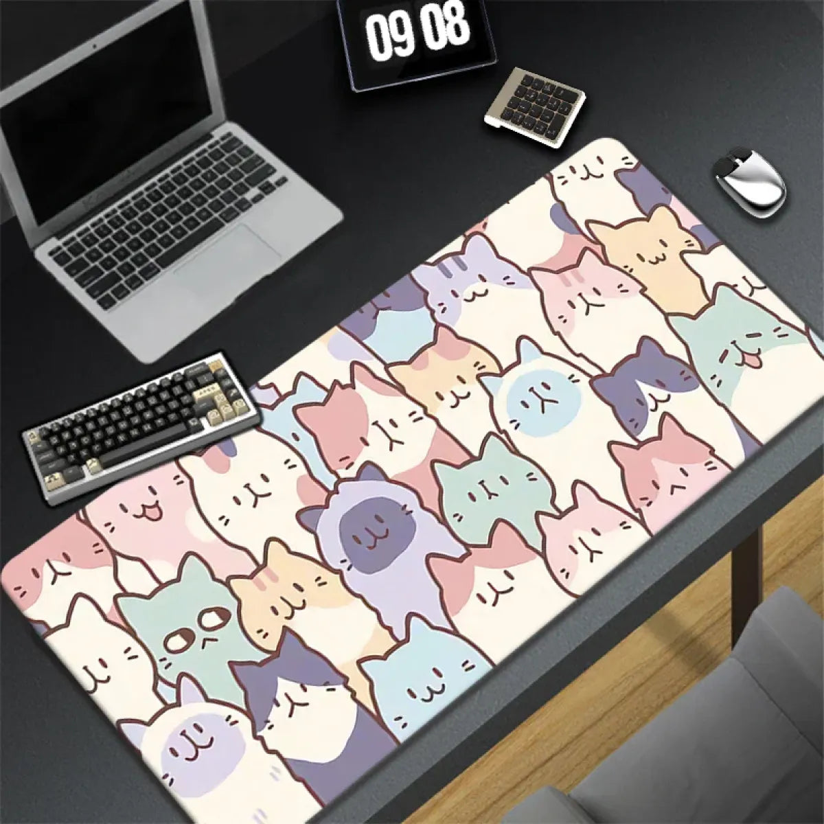 Kawaii Office Desk Mat - Adorned with Cute Cat Designs - Best Sellers - 4
