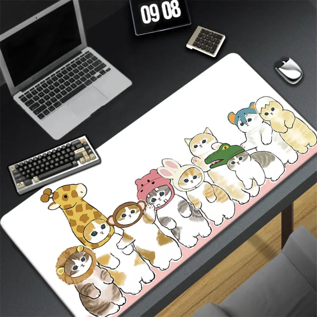 Kawaii Office Desk Mat - Adorned with Cute Cat Designs - Best Sellers - 5