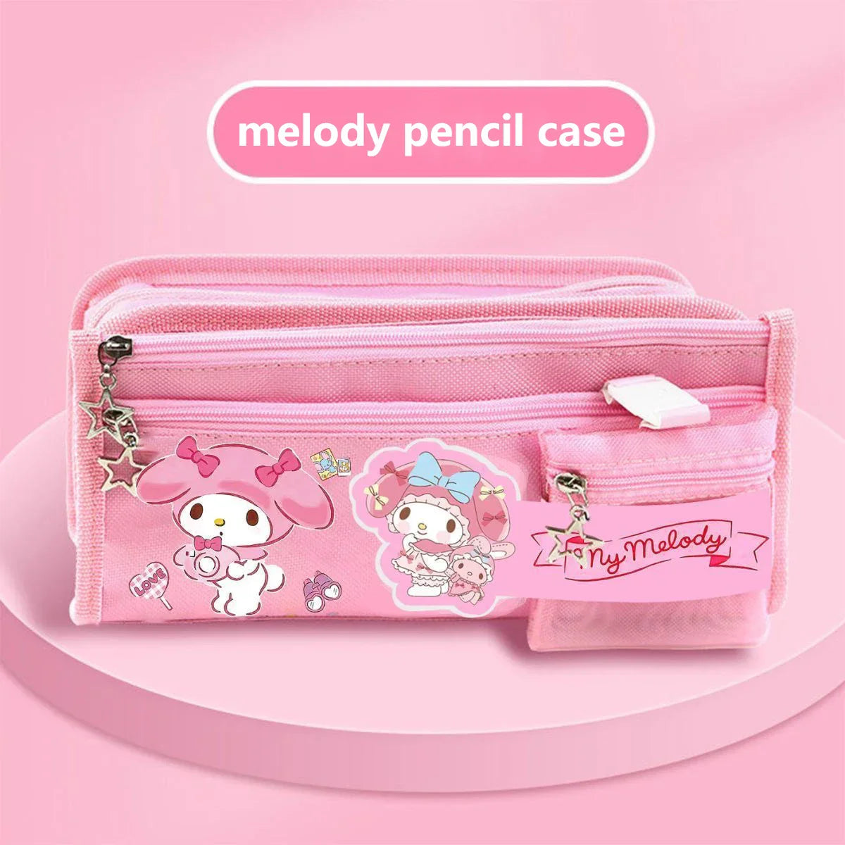 Sanrio Kawaii Pencil Case - Kuromi Cinnamoroll My Melody - Large Capacity Pen Bag - CG366 - Stationary & More - Pen &