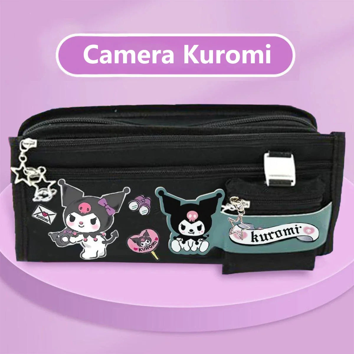 Sanrio Kawaii Pencil Case - Kuromi Cinnamoroll My Melody - Large Capacity Pen Bag - CG364 - Stationary & More - Pen &