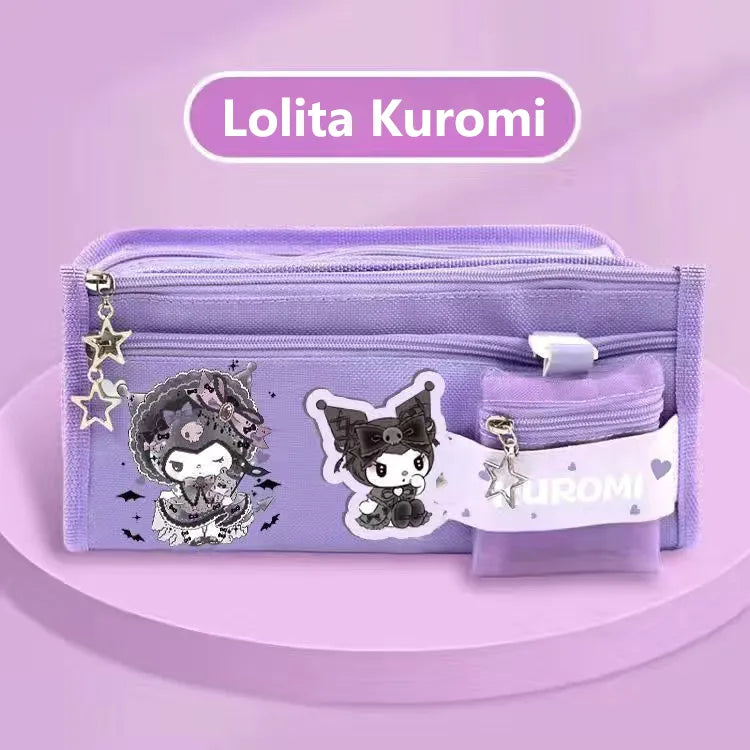 Sanrio Kawaii Pencil Case - Kuromi Cinnamoroll My Melody - Large Capacity Pen Bag - CG363 - Stationary & More - Pen &