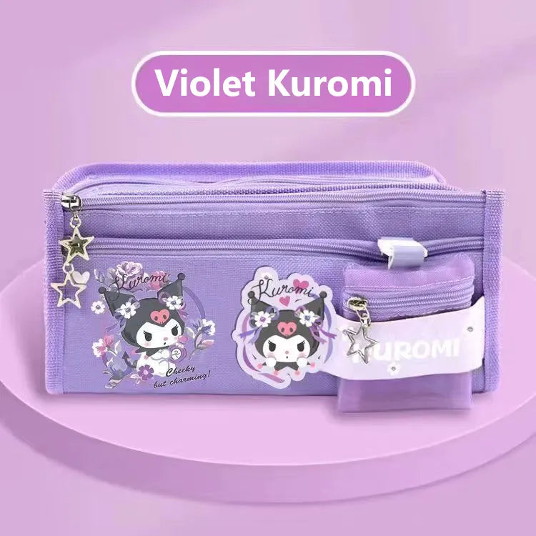 Sanrio Kawaii Pencil Case - Kuromi Cinnamoroll My Melody - Large Capacity Pen Bag - CG362 - Stationary & More - Pen &