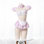 Kawaii Pink Apron Maid Lingerie Set - Women’s Clothing & Accessories - 1