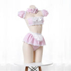 Kawaii Pink Apron Maid Lingerie Set - Women’s Clothing & Accessories - 2