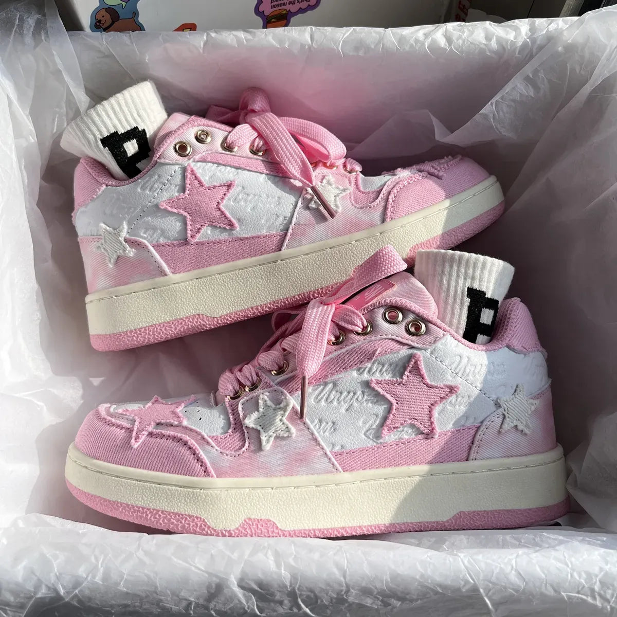 Kawaii Pink Casual Sneakers - Shoes - 1