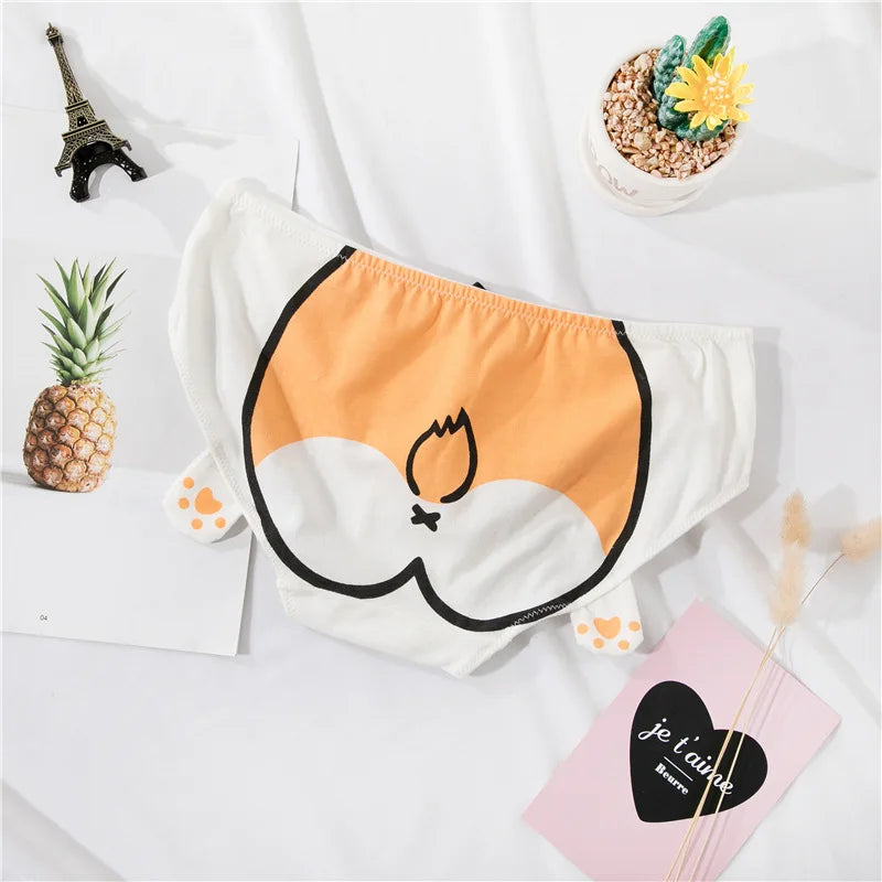 Kawaii Puppy Cat Panties - Yellow / S / 1pc - Intimates - Panties - 5 - 2024