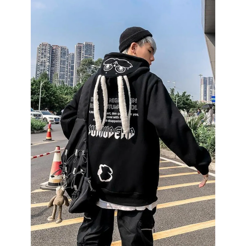 Kawaii Rabbit Ears Oversized Hoodie - Hoodies & Sweatshirts - 6