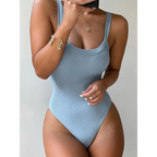 Kawaii Ribbed Sleeveless Bodysuit - Women’s Clothing & Accessories - Bodysuits - 1