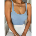 Kawaii Ribbed Sleeveless Bodysuit - Women’s Clothing & Accessories - Bodysuits - 3