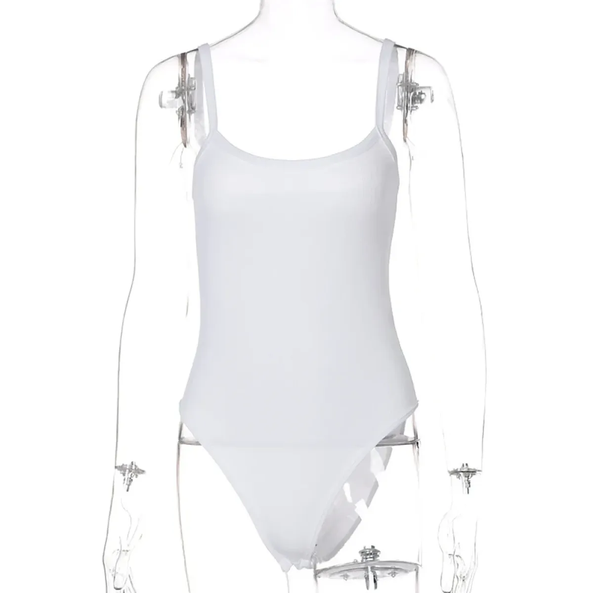 Kawaii Ribbed Sleeveless Bodysuit - Women’s Clothing & Accessories - Bodysuits - 5