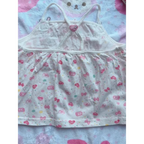 White Kawaii Ruffle Camisole – Bunny Embroidery & Bow Print - Women’s Clothing & Accessories - Camisole - 4