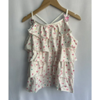 White Kawaii Ruffle Camisole – Bunny Embroidery & Bow Print - Women’s Clothing & Accessories - Camisole - 6