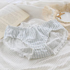 Kawaii Ruffle Edge Cotton Panties – Breathable Seamless Mid-Waist Lingerie - Women’s Clothing & Accessories - Lingerie